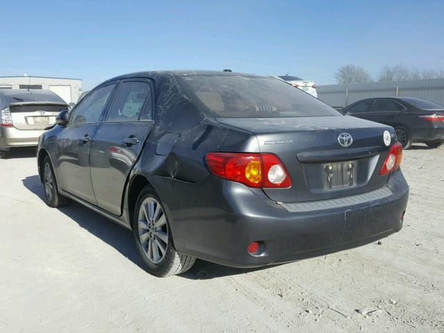 1NXBU4EE4AZ253577 - 2010 TOYOTA COROLLA BA CHARCOAL photo 3