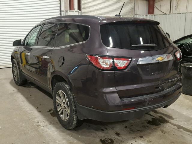 1GNKRGKD9FJ330933 - 2015 CHEVROLET TRAVERSE L PURPLE photo 3