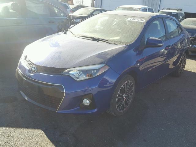 5YFBURHE1GP384274 - 2016 TOYOTA COROLLA L BLUE photo 2