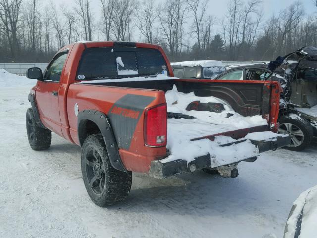 1D7HU16D15J626347 - 2005 DODGE RAM 1500 S ORANGE photo 3