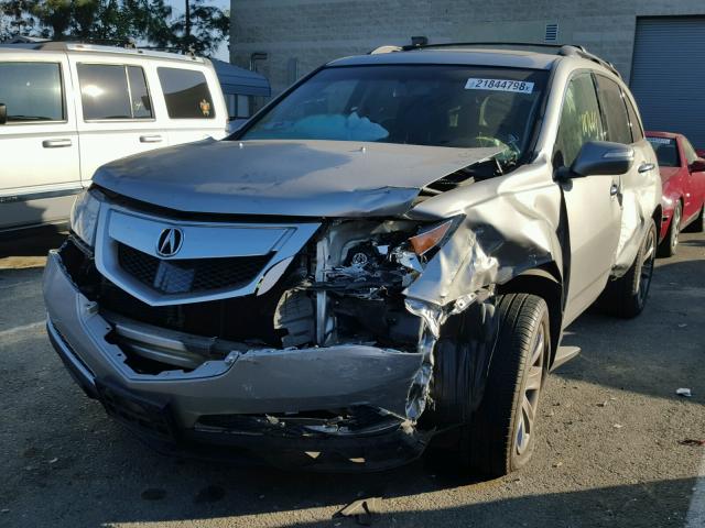 2HNYD2H72AH502052 - 2010 ACURA MDX ADVANC SILVER photo 2