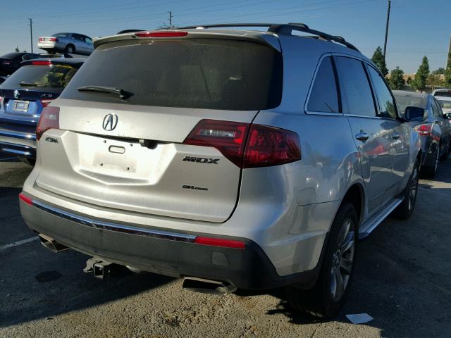 2HNYD2H72AH502052 - 2010 ACURA MDX ADVANC SILVER photo 4