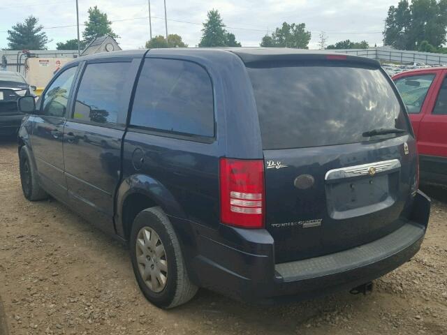 2A8HR44H98R799867 - 2008 CHRYSLER TOWN & COU BLUE photo 3