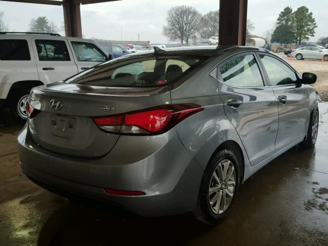 KMHDH4AE5FU219836 - 2015 HYUNDAI ELANTRA SE GRAY photo 4