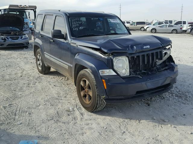 1J8GP28K98W136673 - 2008 JEEP LIBERTY SP BLUE photo 1