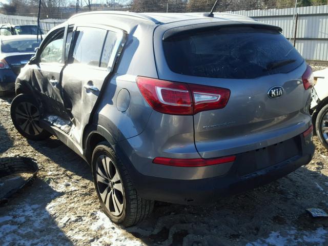 KNDPC3A23D7369813 - 2013 KIA SPORTAGE E GRAY photo 3