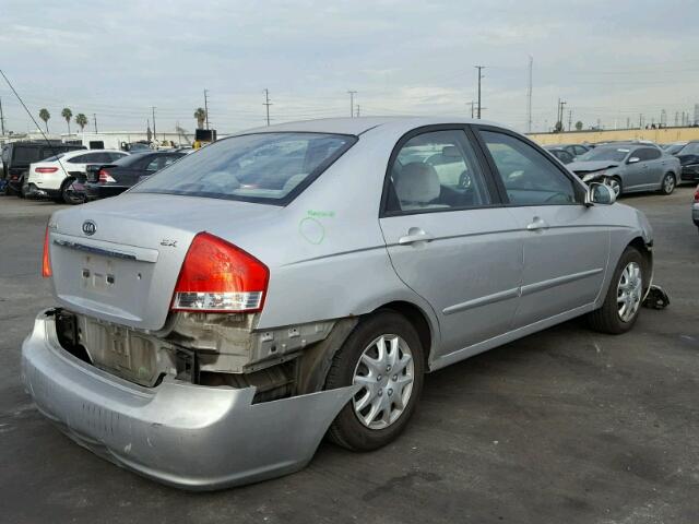 KNAFE122585551777 - 2008 KIA SPECTRA EX SILVER photo 4