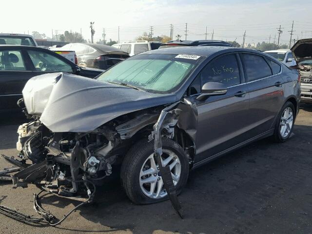 3FA6P0HR7DR202404 - 2013 FORD FUSION SE GRAY photo 2