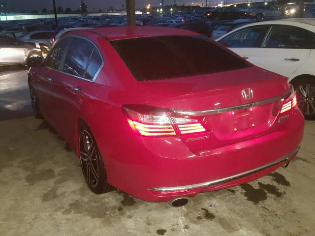 1HGCR2F13HA049022 - 2017 HONDA ACCORD SPO RED photo 3