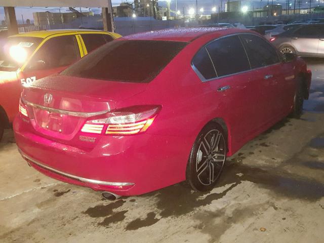 1HGCR2F13HA049022 - 2017 HONDA ACCORD SPO RED photo 4