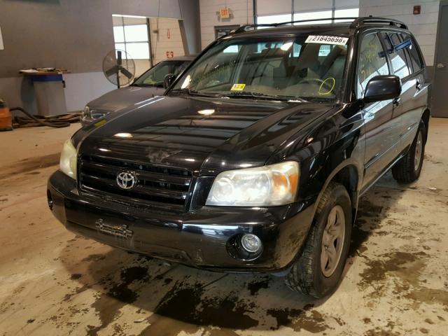 JTEGD21A060141760 - 2006 TOYOTA HIGHLANDER BLACK photo 2