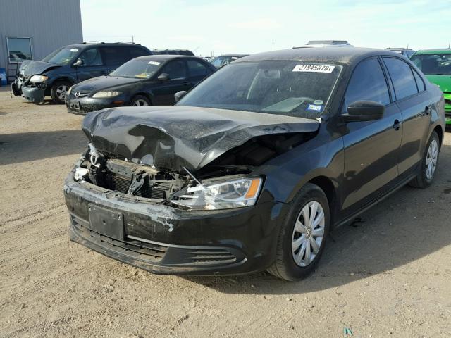 3VW2K7AJ9EM300933 - 2014 VOLKSWAGEN JETTA BASE BLACK photo 2