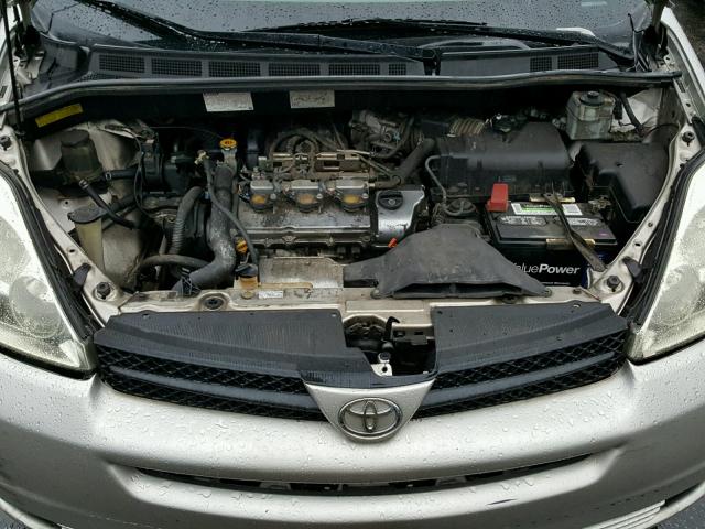 5TDZA23C35S321539 - 2005 TOYOTA SIENNA CE SILVER photo 7