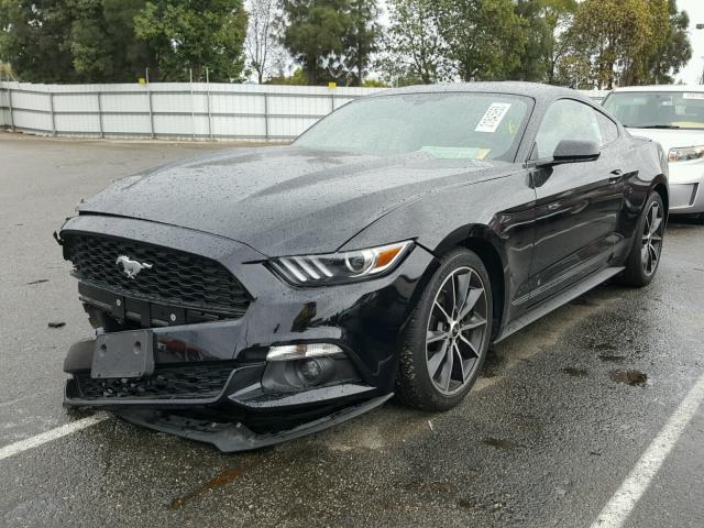 1FA6P8TH7G5323227 - 2016 FORD MUSTANG BLACK photo 2