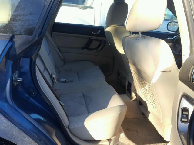 4S4BP61C077344523 - 2007 SUBARU LEGACY OUT BLUE photo 6