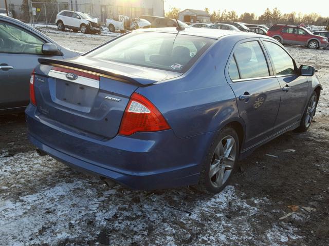 3FAHP0KC7AR420299 - 2010 FORD FUSION SPO BLUE photo 4