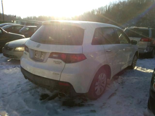 5J8TB1H55AA004068 - 2010 ACURA RDX TECHNO WHITE photo 4