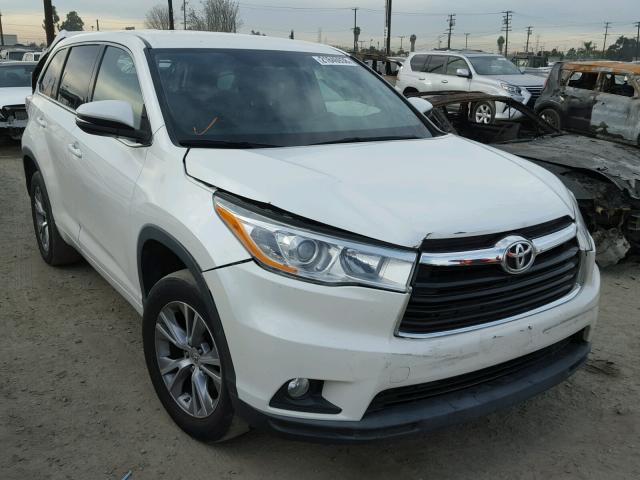 5TDZKRFH1ES032060 - 2014 TOYOTA HIGHLANDER WHITE photo 1