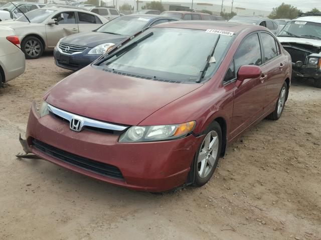 1HGFA16887L113733 - 2007 HONDA CIVIC EX RED photo 2