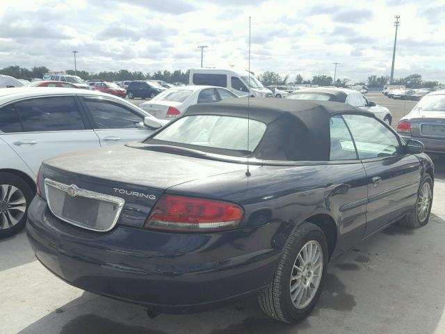 1C3EL55R04N214338 - 2004 CHRYSLER SEBRING LX BLUE photo 4