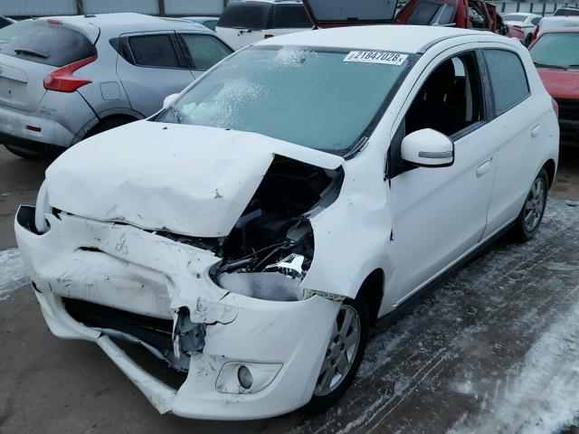 ML32A4HJ0FH060884 - 2015 MITSUBISHI MIRAGE ES WHITE photo 2