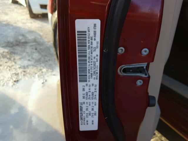 1C6RR6LT4ES305297 - 2014 RAM 1500 SLT RED photo 10