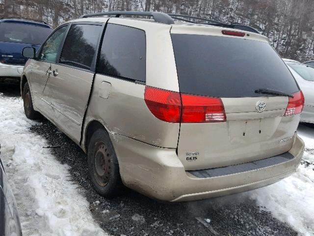 5TDZA23C24S100299 - 2004 TOYOTA SIENNA CE TAN photo 3