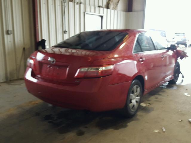 4T1BE46K99U307596 - 2009 TOYOTA CAMRY BASE RED photo 4