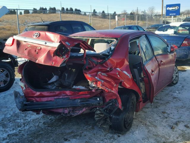 JTDBU4EE2B9169654 - 2011 TOYOTA COROLLA BA RED photo 4