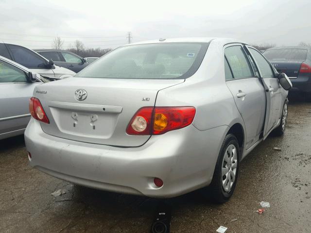 1NXBU40E49Z159606 - 2009 TOYOTA COROLLA BA SILVER photo 4