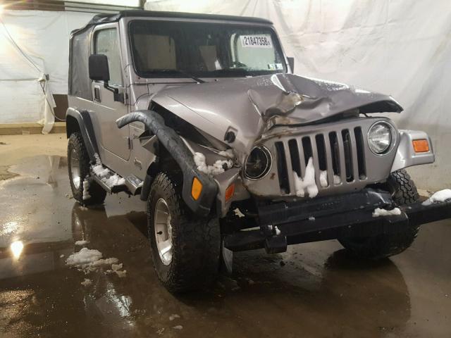 1J4FA49S3YP727522 - 2000 JEEP WRANGLER / SILVER photo 1