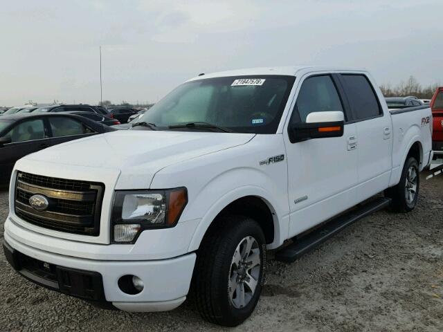 1FTFW1CT0EKF35555 - 2014 FORD F150 SUPER WHITE photo 2