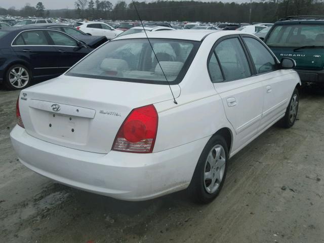 KMHDN46D54U721476 - 2004 HYUNDAI ELANTRA GL WHITE photo 4