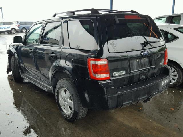 1FMCU931X8KE59185 - 2008 FORD ESCAPE XLT BLACK photo 3