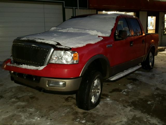 1FTPW14525FA24278 - 2005 FORD F150 SUPER RED photo 2