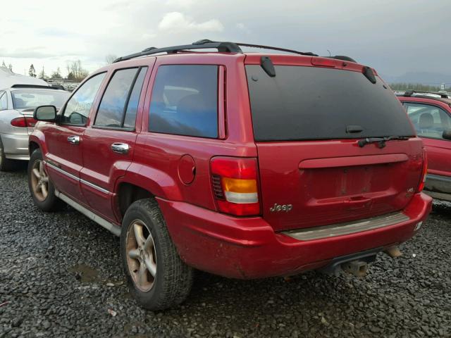 1J8GX68J54C113904 - 2004 JEEP GRAND CHER RED photo 3