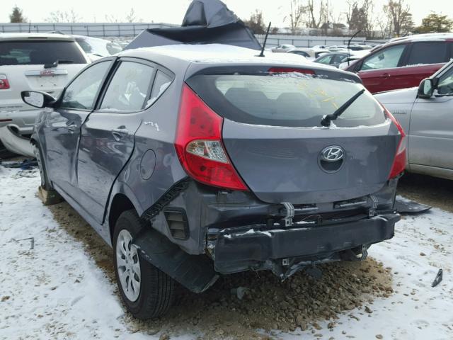 KMHCT5AE0FU212938 - 2015 HYUNDAI ACCENT GS GRAY photo 3