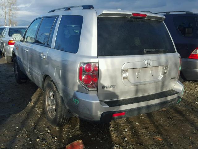 2HKYF185X6H509032 - 2006 HONDA PILOT EX SILVER photo 3