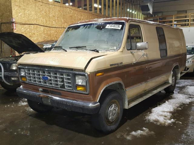 1FTGS24H4LHB66757 - 1990 FORD ECONOLINE BROWN photo 2