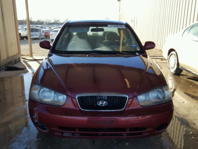 KMHDN45D42U438887 - 2002 HYUNDAI ELANTRA GL MAROON photo 9