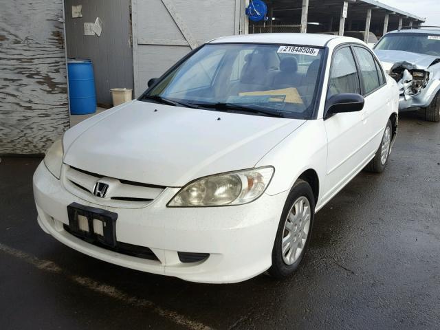 2HGES16524H587426 - 2004 HONDA CIVIC LX WHITE photo 2