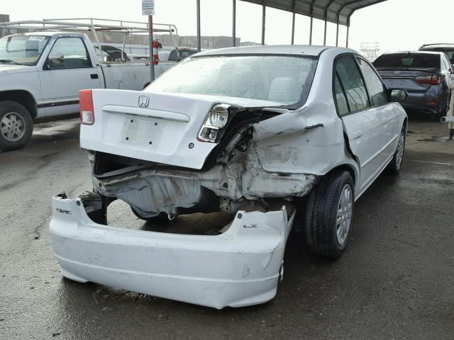 2HGES16524H587426 - 2004 HONDA CIVIC LX WHITE photo 4