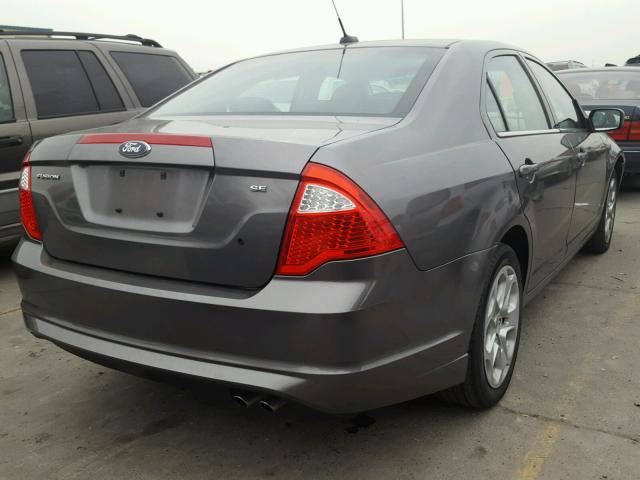 3FAHP0HA6AR337694 - 2010 FORD FUSION SE GRAY photo 4