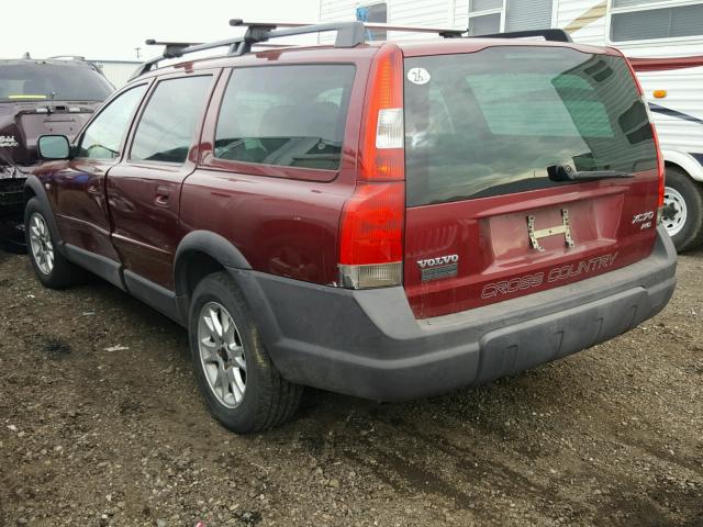 YV1SZ59H041155260 - 2004 VOLVO XC70 BURGUNDY photo 3