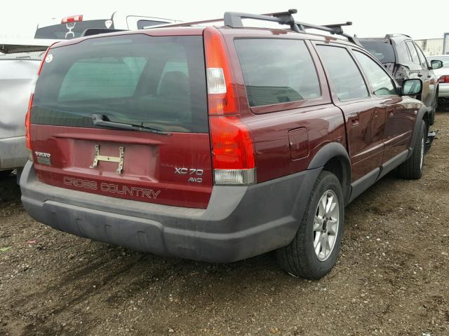 YV1SZ59H041155260 - 2004 VOLVO XC70 BURGUNDY photo 4