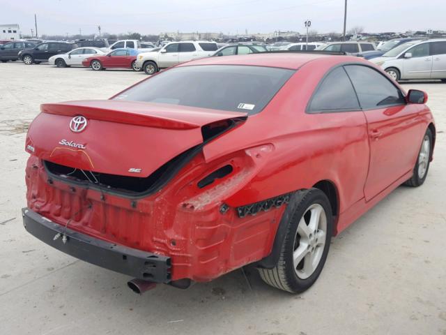 4T1CE38P04U824396 - 2004 TOYOTA CAMRY SOLA RED photo 4