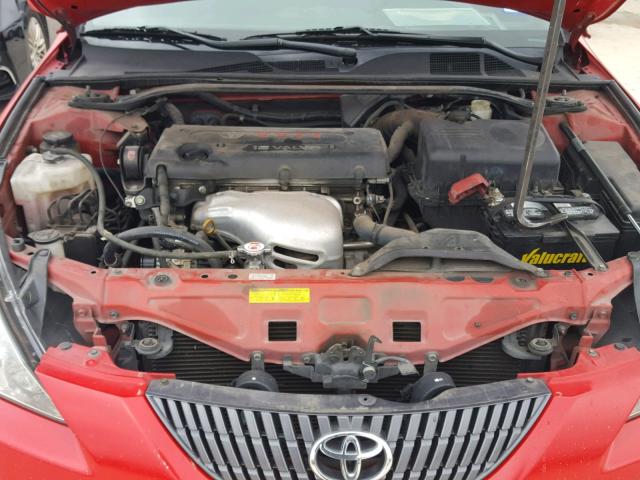 4T1CE38P04U824396 - 2004 TOYOTA CAMRY SOLA RED photo 7