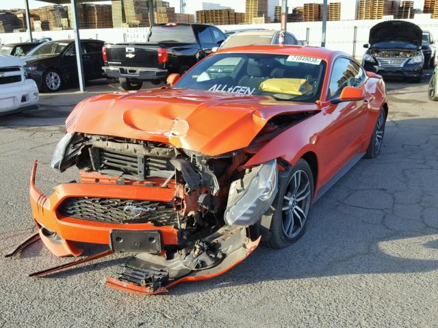 1FA6P8TH0G5222708 - 2016 FORD MUSTANG ORANGE photo 2