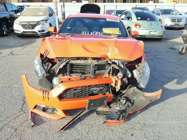 1FA6P8TH0G5222708 - 2016 FORD MUSTANG ORANGE photo 9