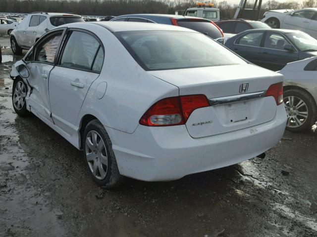 2HGFA1F50BH515659 - 2011 HONDA CIVIC LX WHITE photo 3